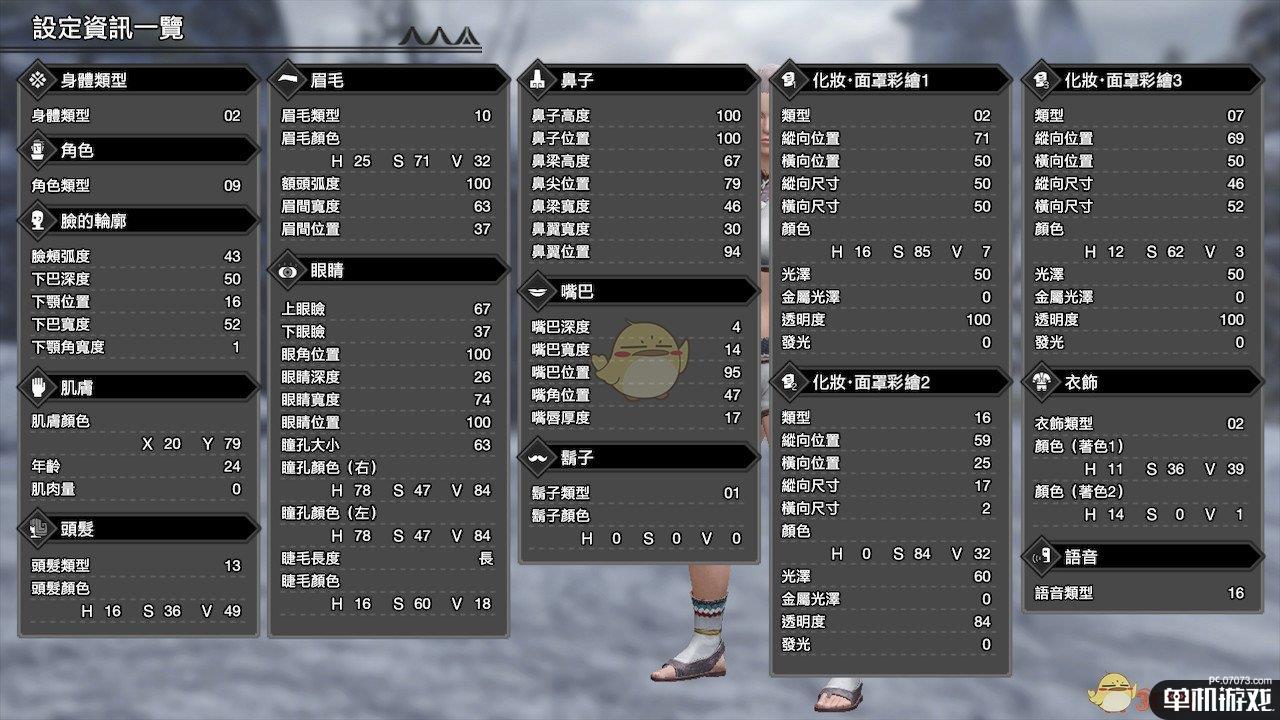 《怪物猎人：崛起》英气小姐姐捏脸数据一览