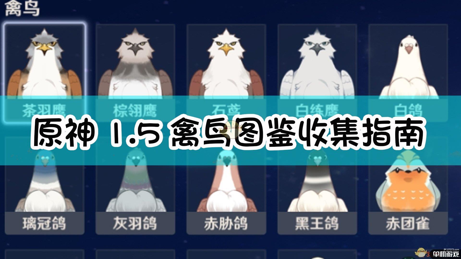 《原神》1.5禽鸟图鉴收集指南