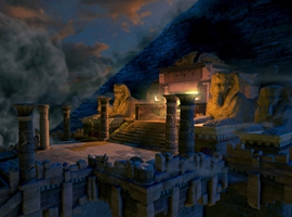 劳拉和奥西里斯神庙高清壁纸