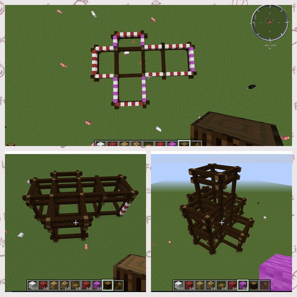 先搭框架，所以说自己数吧=-=羊毛为辅助线